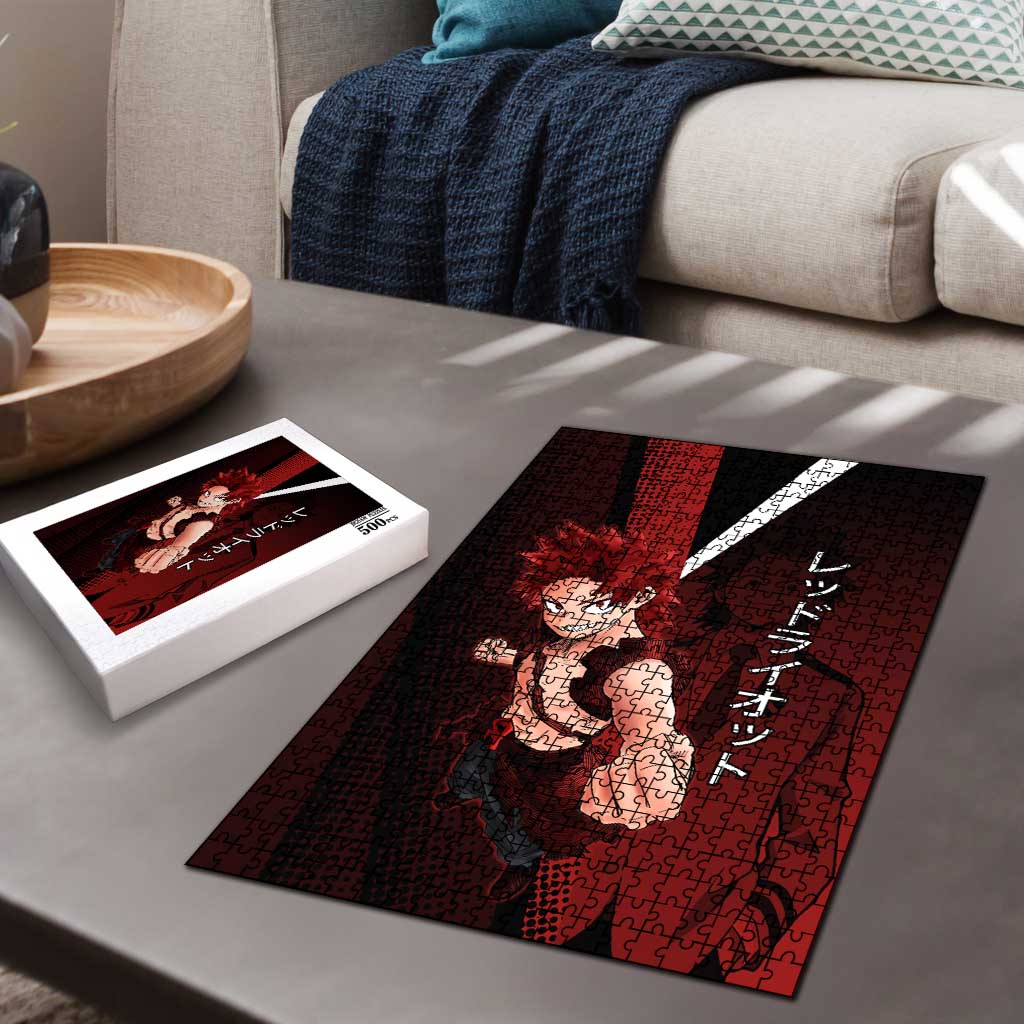 Eijiro Kirishima Red Riot Puzzle Japanese Comic Book Style