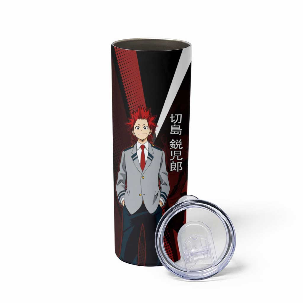 Eijiro Kirishima Red Riot Skinny Tumbler Japanese Comic Book Style