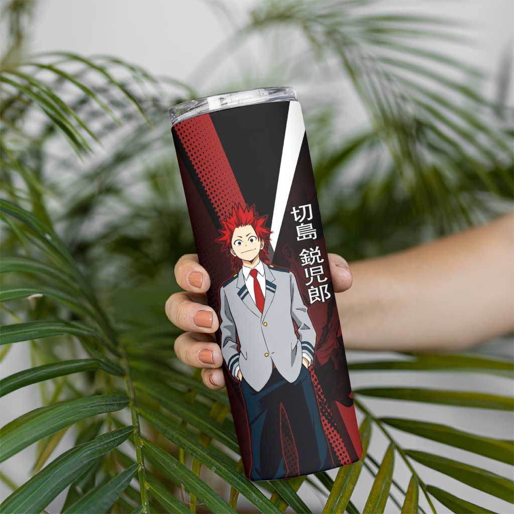 Eijiro Kirishima Red Riot Skinny Tumbler Japanese Comic Book Style