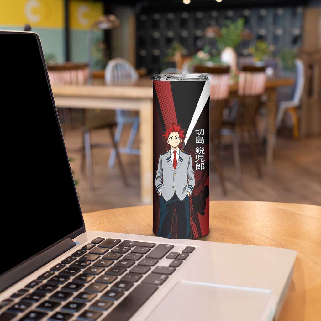 Eijiro Kirishima Red Riot Skinny Tumbler Japanese Comic Book Style