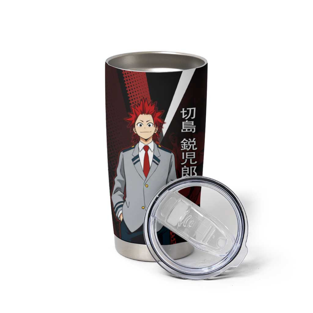 Eijiro Kirishima Red Riot Tumbler Cup Japanese Comic Book Style