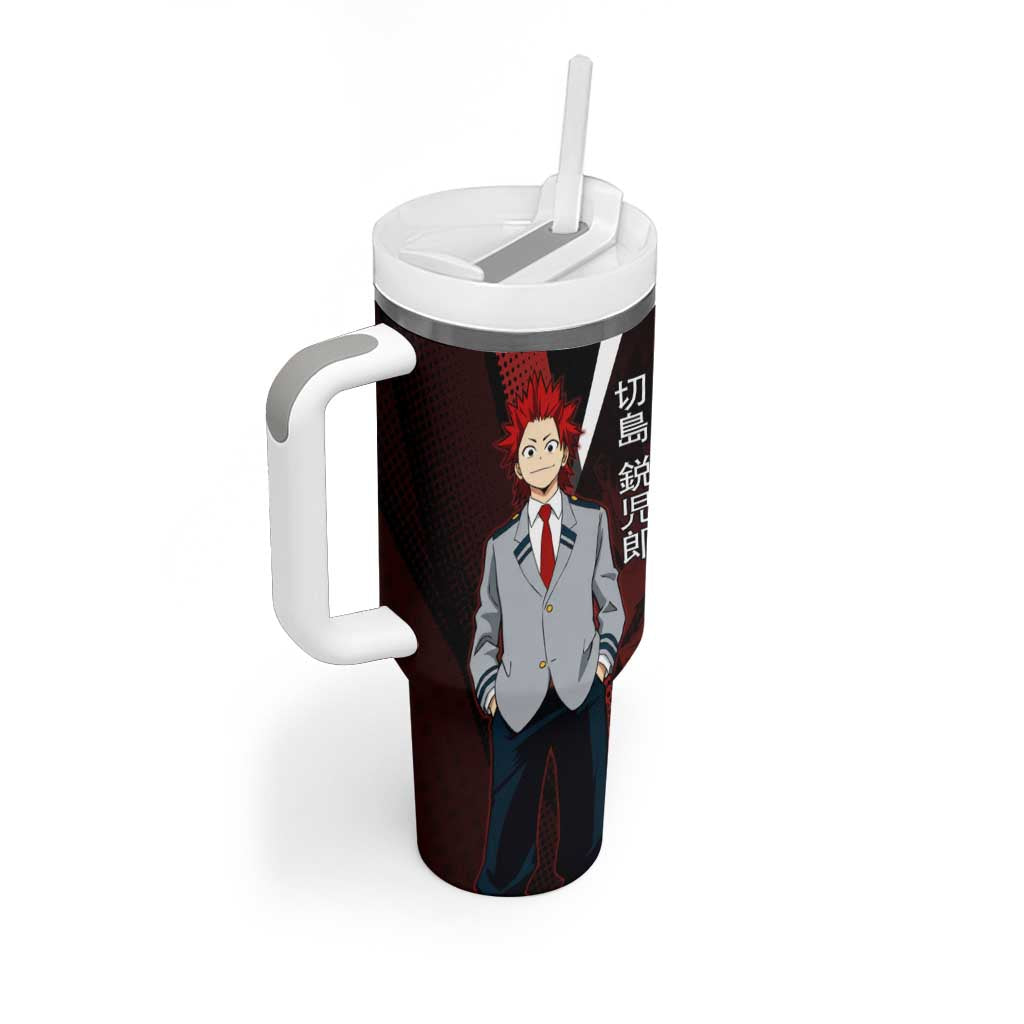 Eijiro Kirishima Red Riot Tumbler With Handle Japanese Comic Book Style