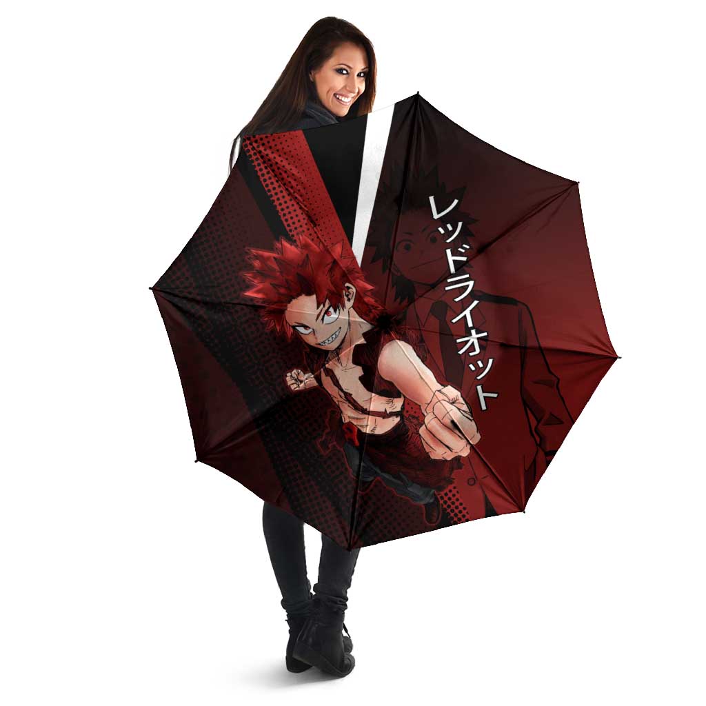 Eijiro Kirishima Red Riot Umbrella Japanese Comic Book Style