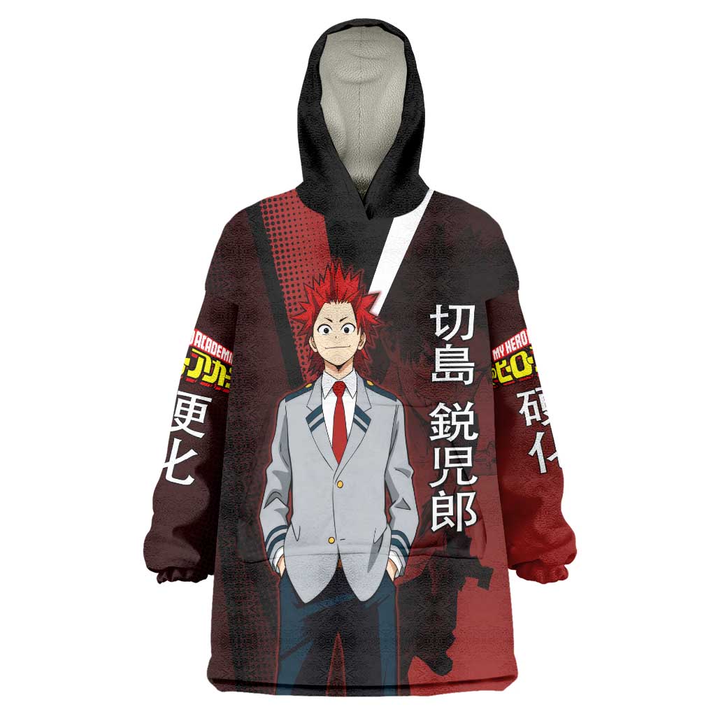 Eijiro Kirishima Red Riot Wearable Blanket Hoodie Japanese Comic Book Style