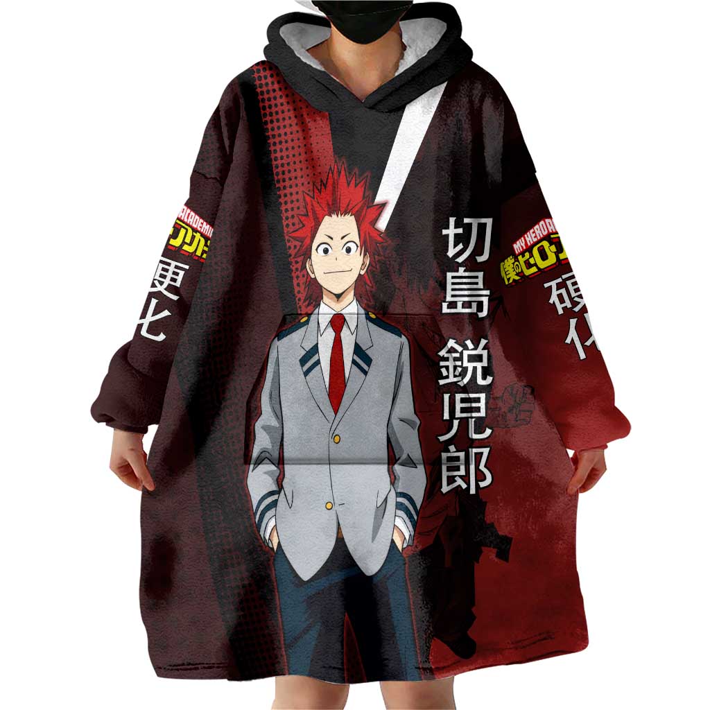 Eijiro Kirishima Red Riot Wearable Blanket Hoodie Japanese Comic Book Style