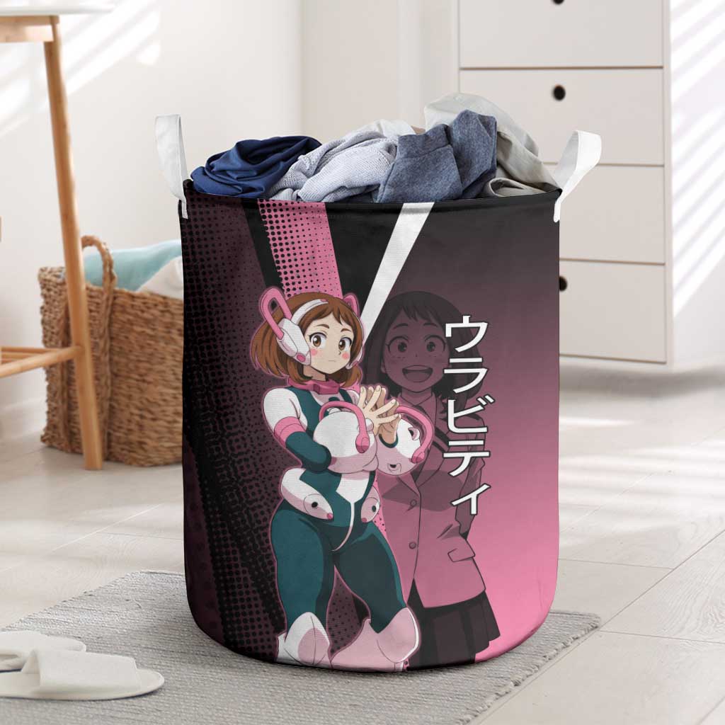 Ochaco Uraraka Uravity Laundry Basket Japanese Comic Book Style