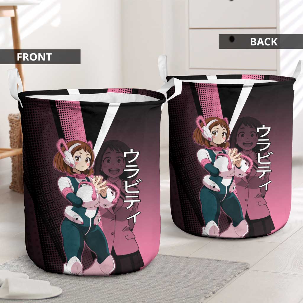 Ochaco Uraraka Uravity Laundry Basket Japanese Comic Book Style