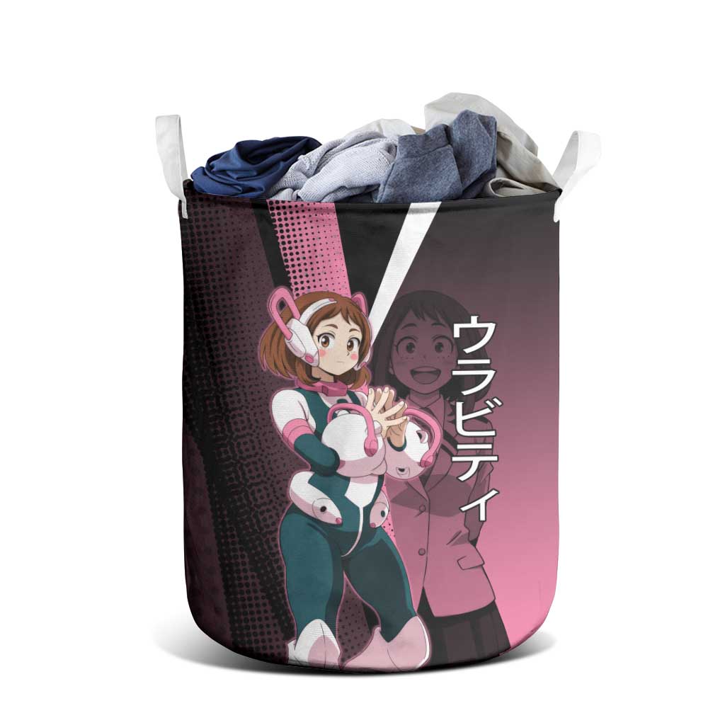 Ochaco Uraraka Uravity Laundry Basket Japanese Comic Book Style