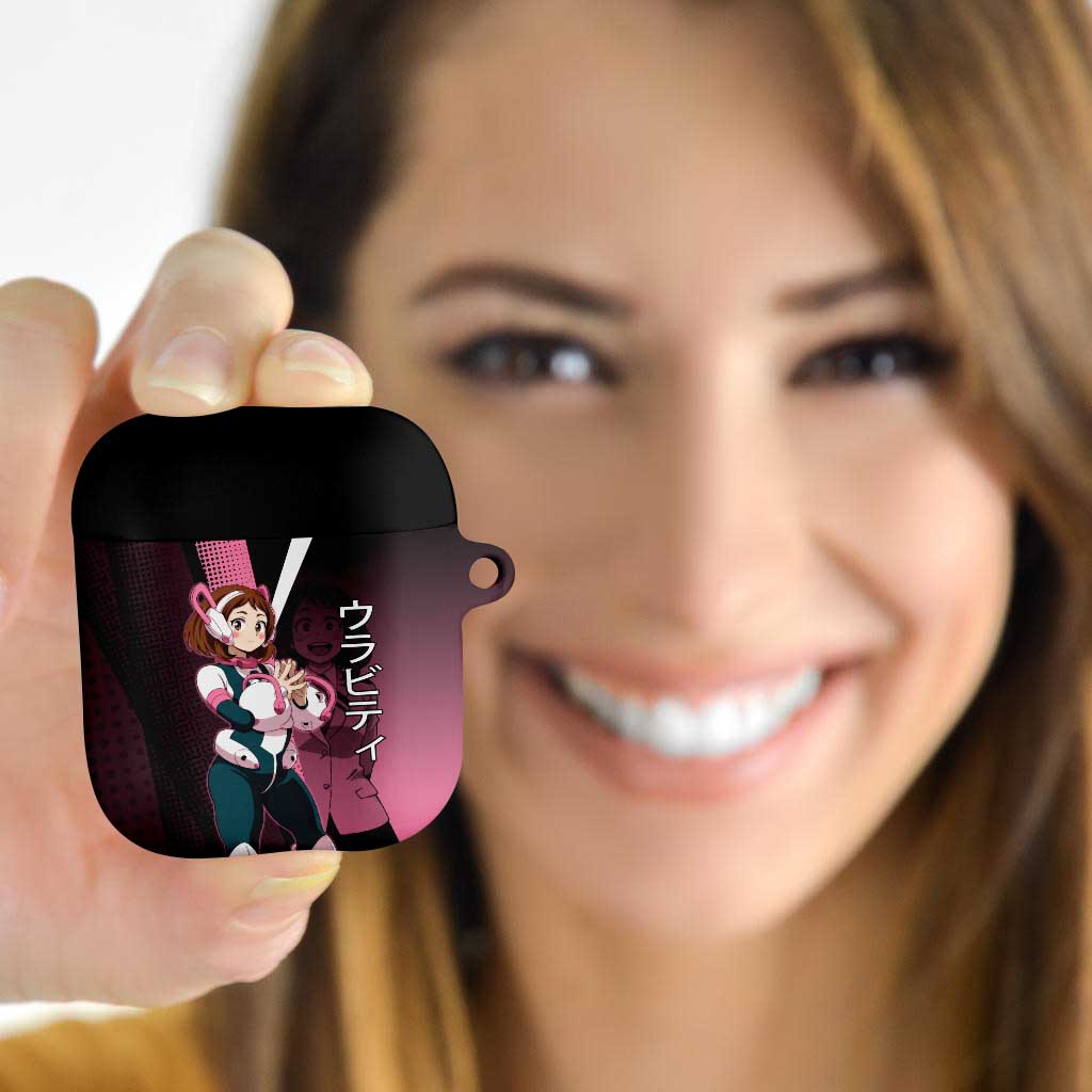 Ochaco Uraraka Uravity AirPods Case Japanese Comic Book Style