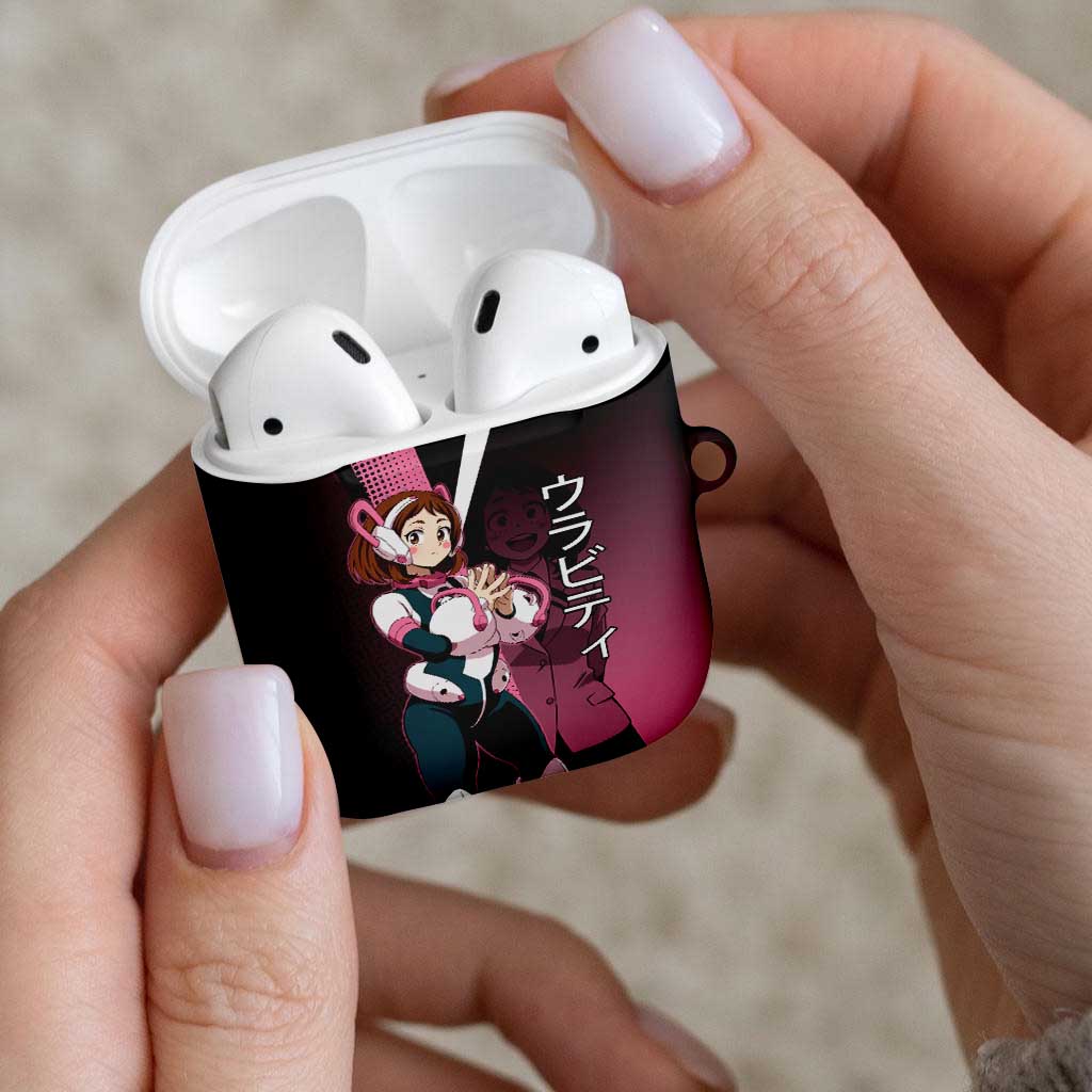 Ochaco Uraraka Uravity AirPods Case Japanese Comic Book Style