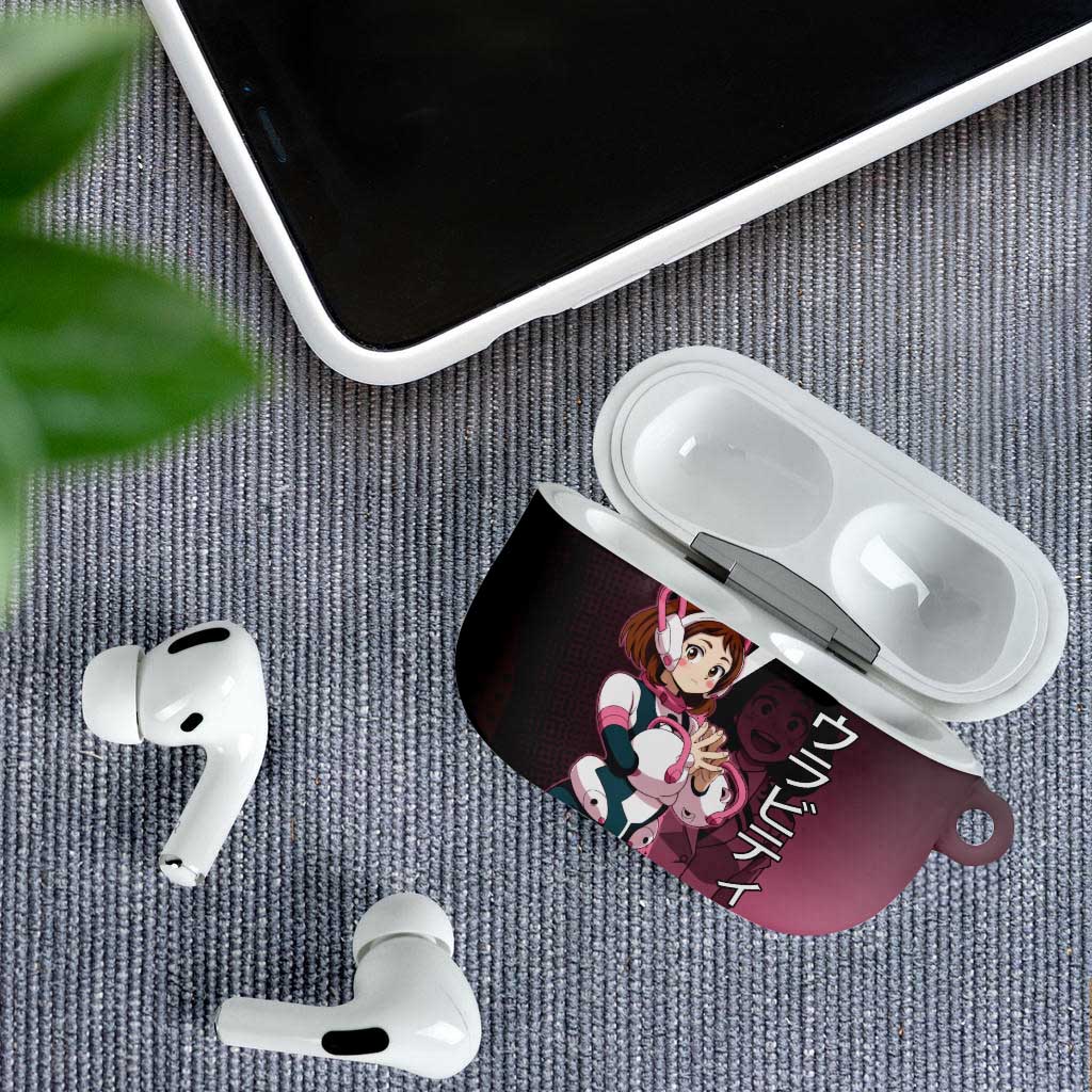 Ochaco Uraraka Uravity AirPods Case Japanese Comic Book Style