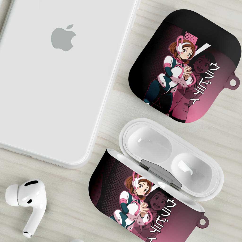 Ochaco Uraraka Uravity AirPods Case Japanese Comic Book Style