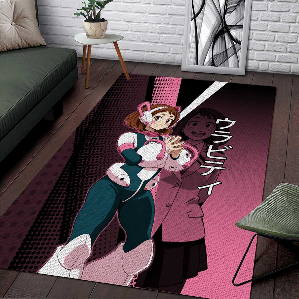 Ochaco Uraraka Uravity Area Rug Japanese Comic Book Style