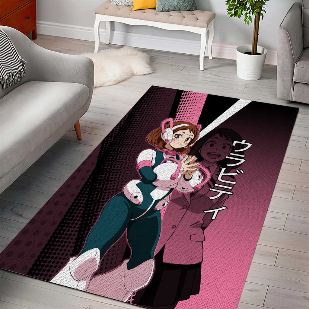 Ochaco Uraraka Uravity Area Rug Japanese Comic Book Style