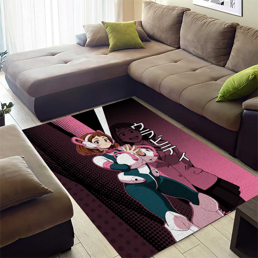 Ochaco Uraraka Uravity Area Rug Japanese Comic Book Style