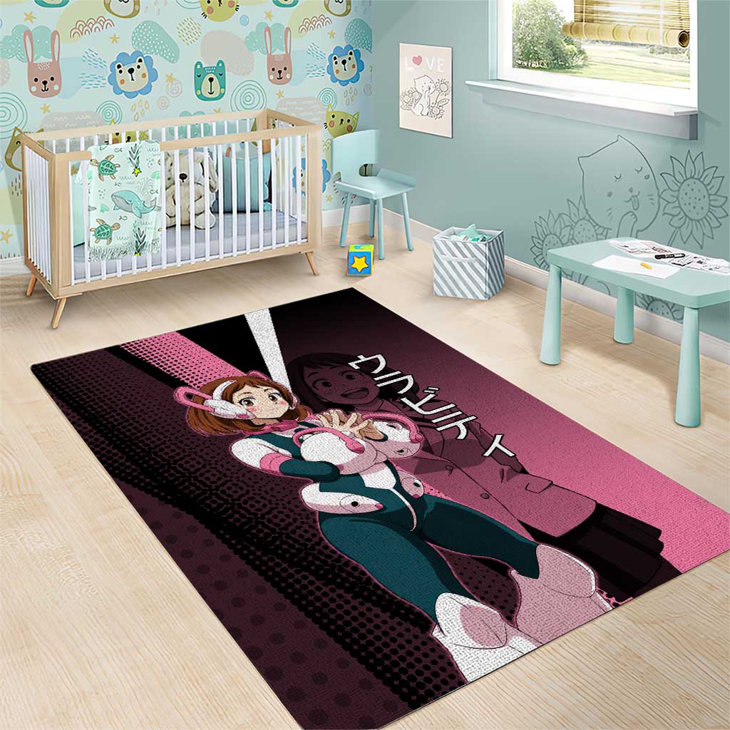 Ochaco Uraraka Uravity Area Rug Japanese Comic Book Style