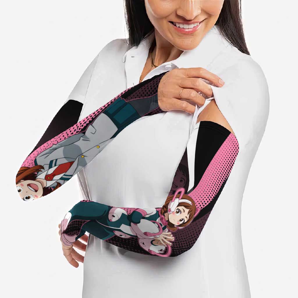 Ochaco Uraraka Uravity Arm Sleeves Japanese Comic Book Style