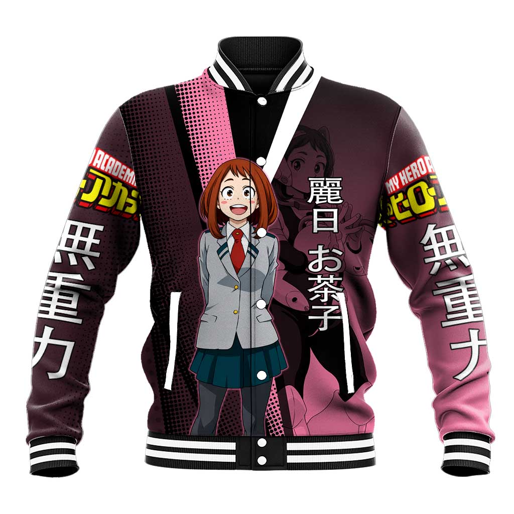 Ochaco Uraraka Uravity Baseball Jacket Japanese Comic Book Style