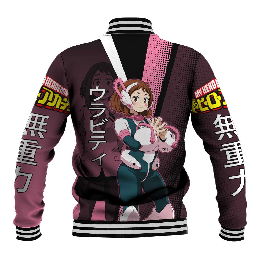 Ochaco Uraraka Uravity Baseball Jacket Japanese Comic Book Style