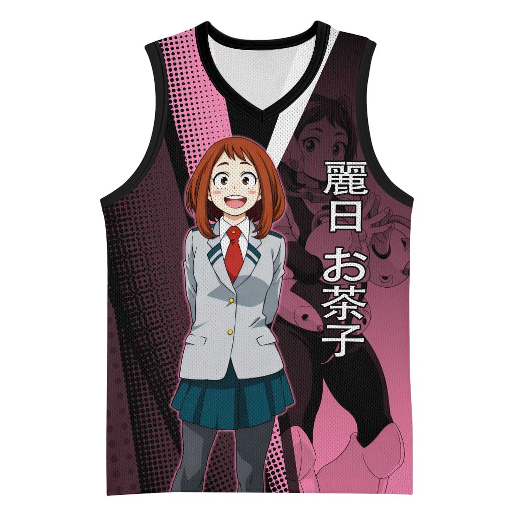 Ochaco Uraraka Uravity Basketball Jersey Japanese Comic Book Style