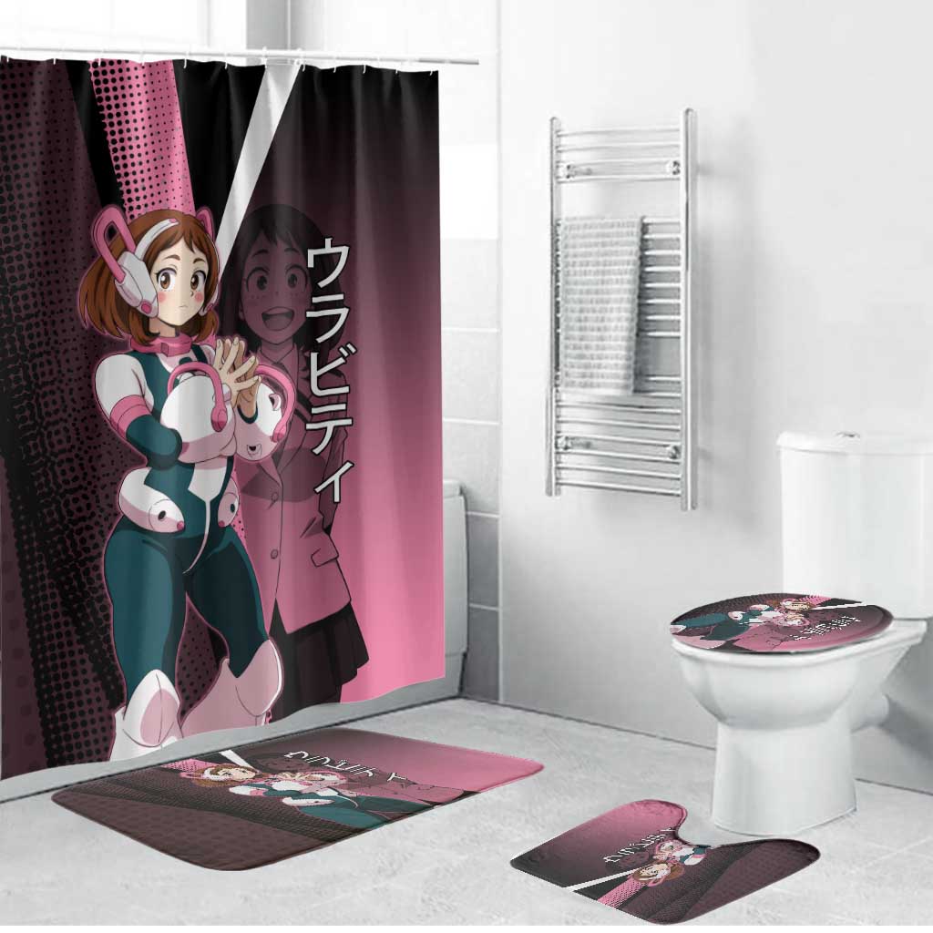 Ochaco Uraraka Uravity Bathroom Set Japanese Comic Book Style