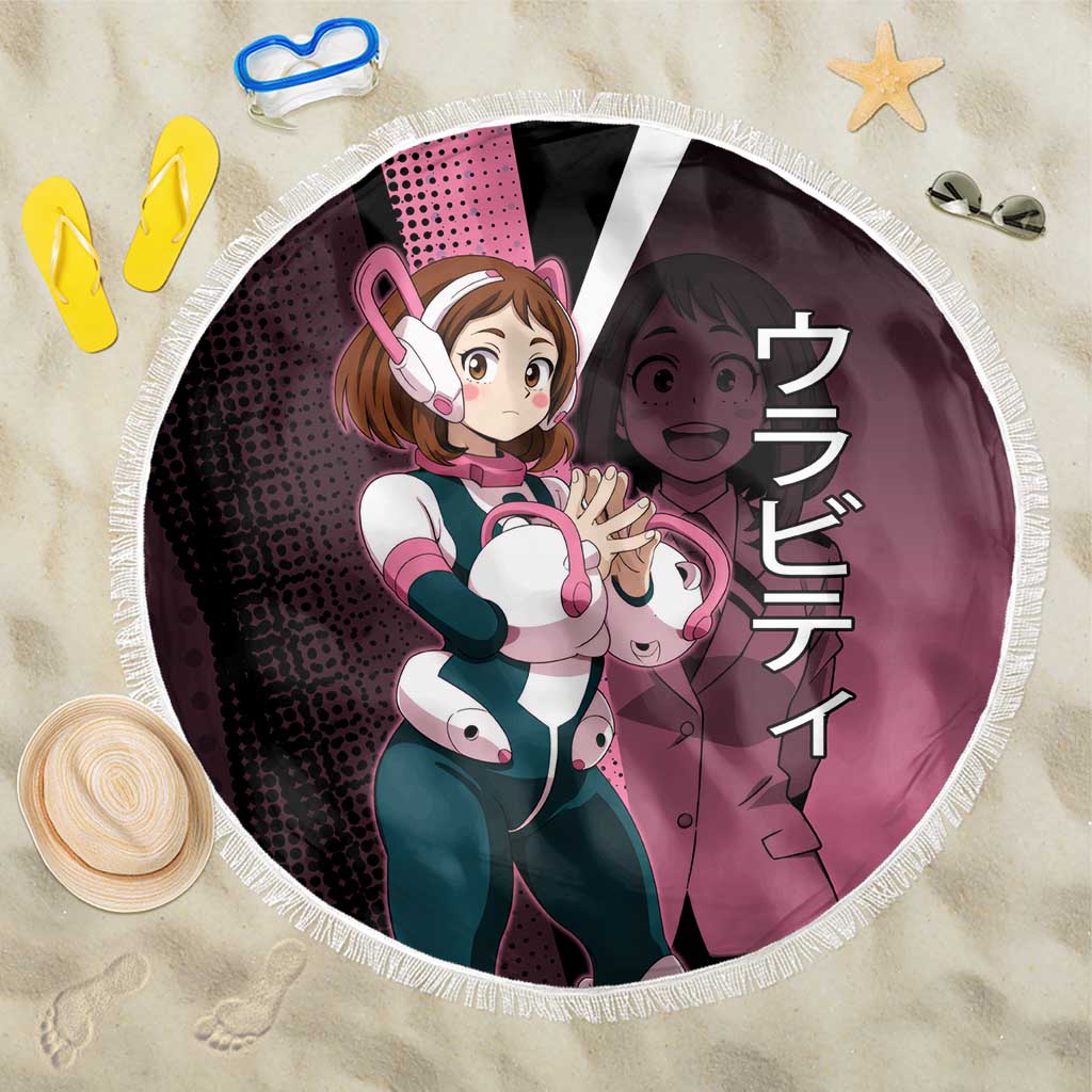 Ochaco Uraraka Uravity Beach Blanket Japanese Comic Book Style