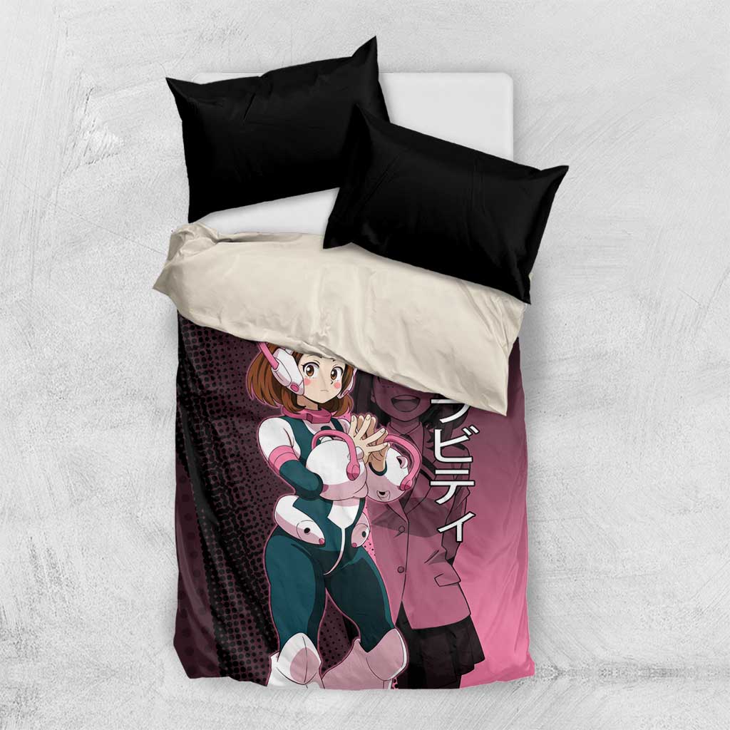 Ochaco Uraraka Uravity Bedding Set Japanese Comic Book Style