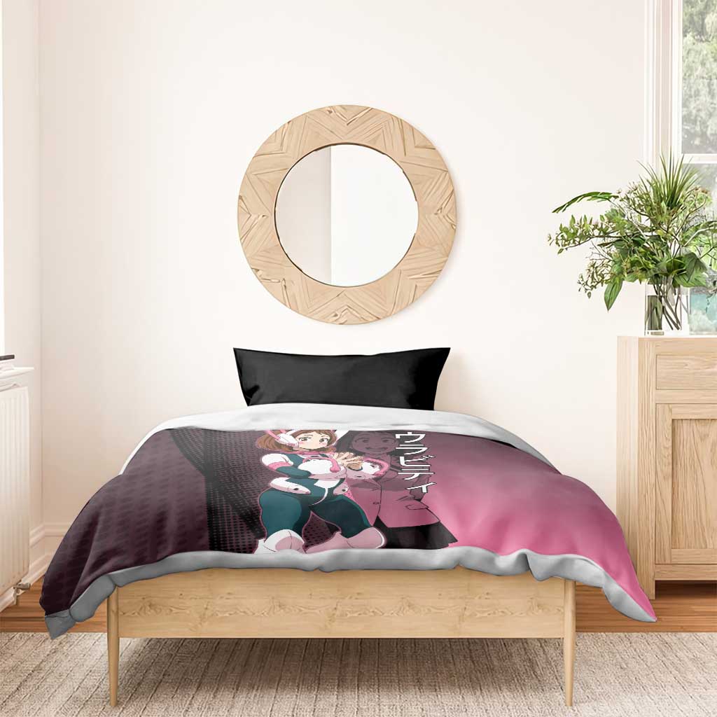 Ochaco Uraraka Uravity Bedding Set Japanese Comic Book Style