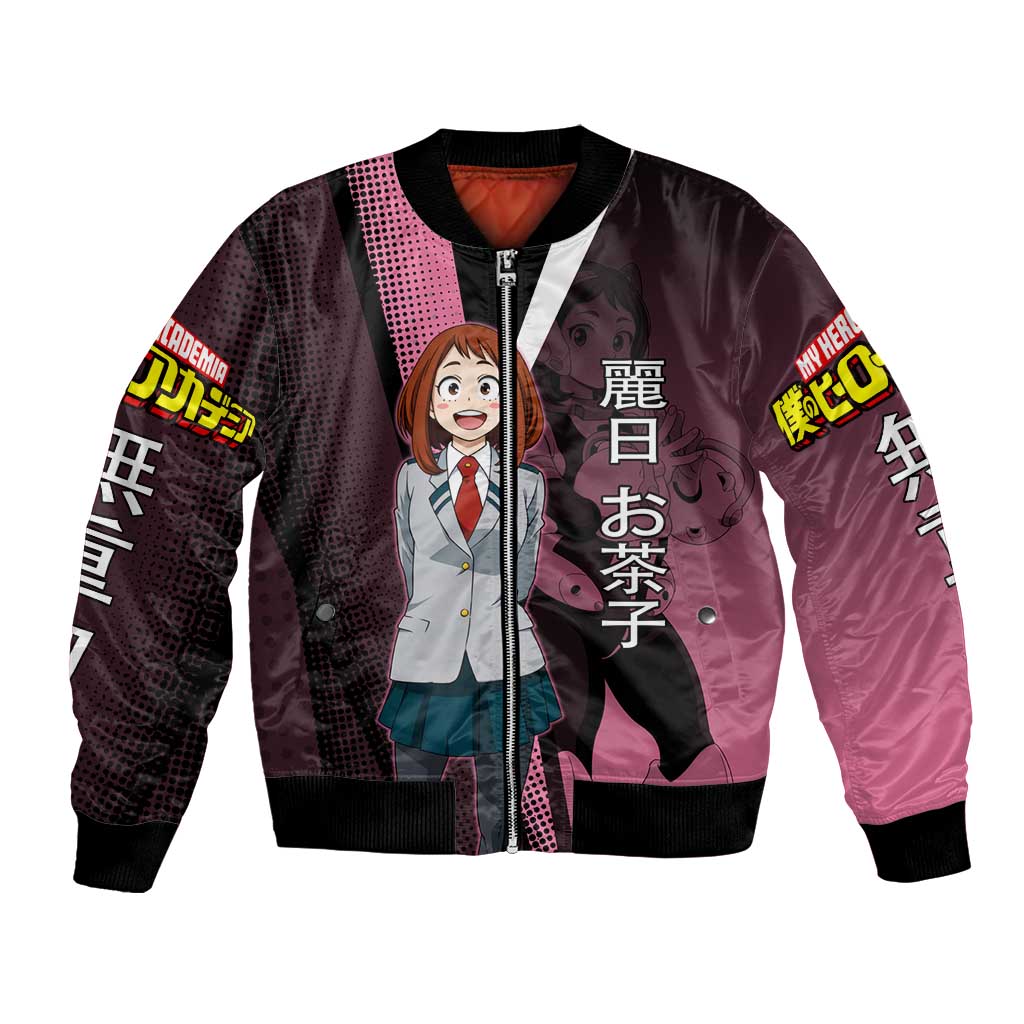 Ochaco Uraraka Uravity Bomber Jacket Japanese Comic Book Style