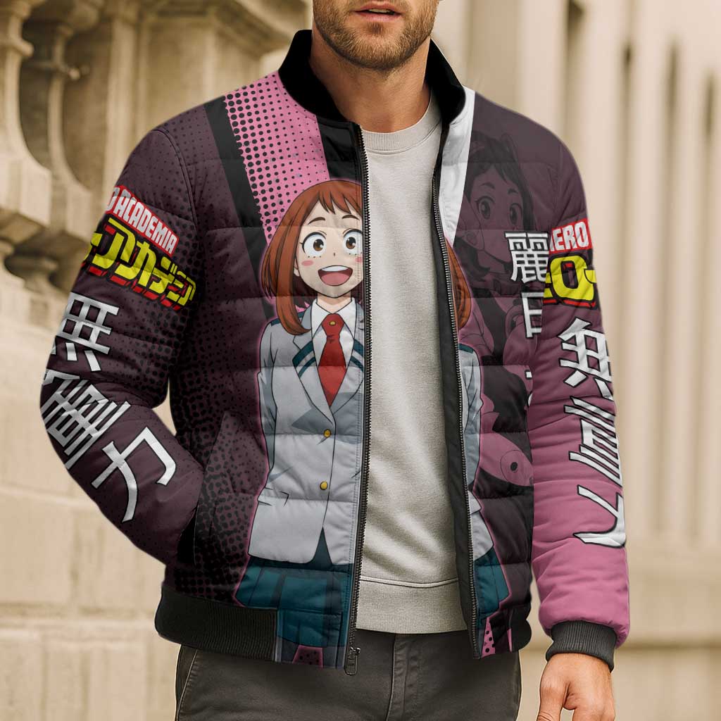Ochaco Uraraka Uravity Bomber Puffer Jacket Japanese Comic Book Style