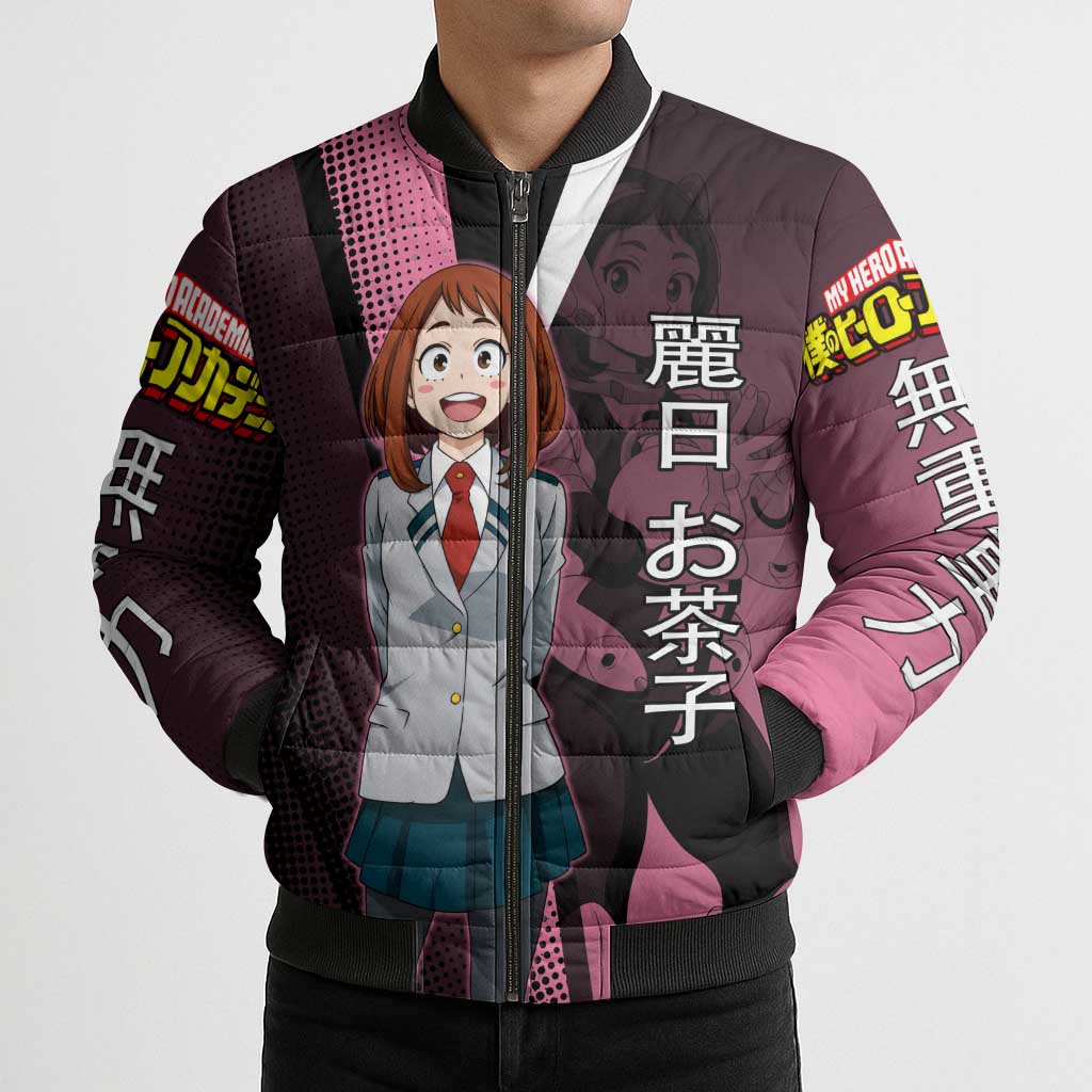 Ochaco Uraraka Uravity Bomber Puffer Jacket Japanese Comic Book Style