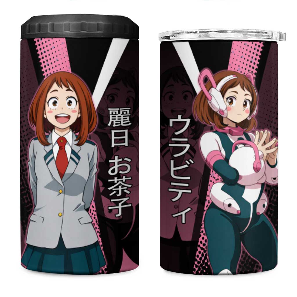 Ochaco Uraraka Uravity 4 in 1 Can Cooler Tumbler Japanese Comic Book Style