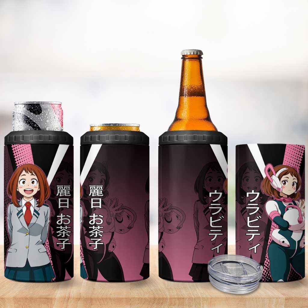 Ochaco Uraraka Uravity 4 in 1 Can Cooler Tumbler Japanese Comic Book Style