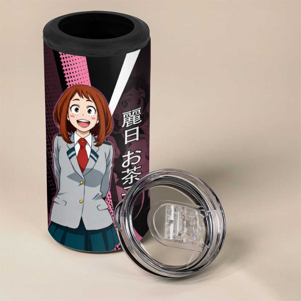 Ochaco Uraraka Uravity 4 in 1 Can Cooler Tumbler Japanese Comic Book Style