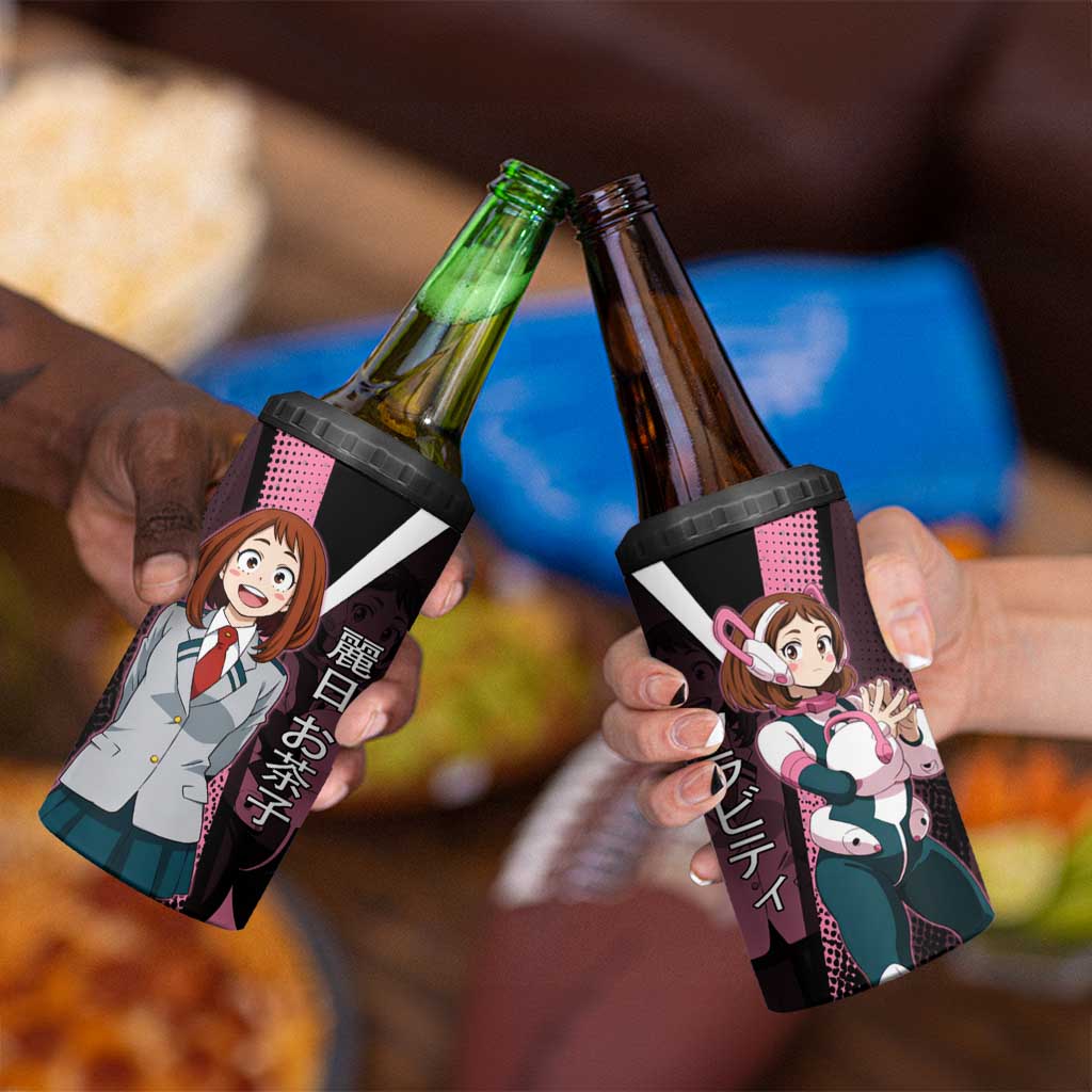Ochaco Uraraka Uravity 4 in 1 Can Cooler Tumbler Japanese Comic Book Style