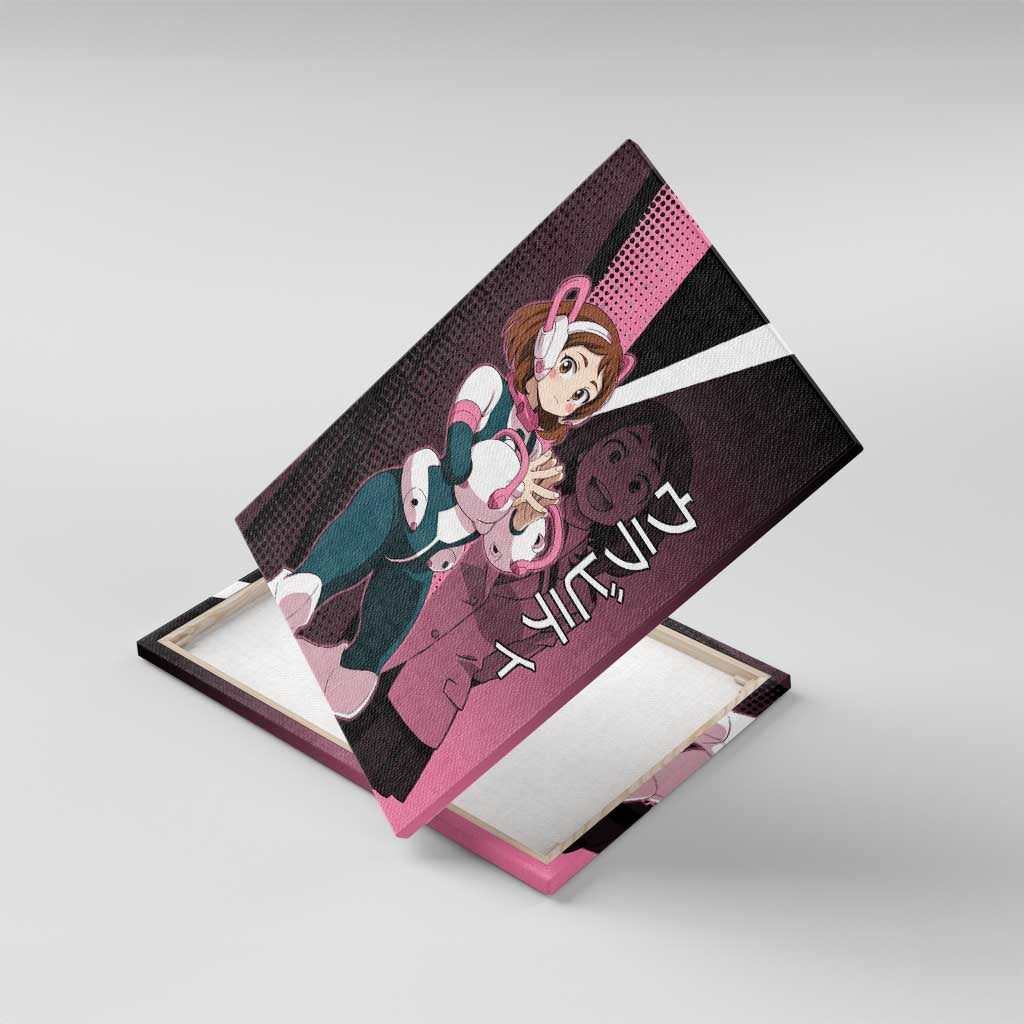 Ochaco Uraraka Uravity Canvas Wall Art Japanese Comic Book Style
