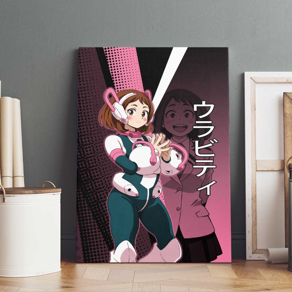 Ochaco Uraraka Uravity Canvas Wall Art Japanese Comic Book Style