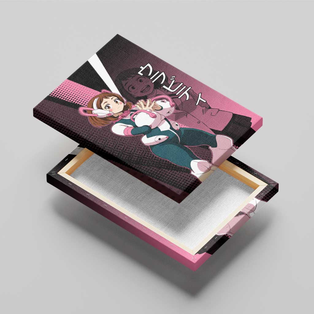 Ochaco Uraraka Uravity Canvas Wall Art Japanese Comic Book Style