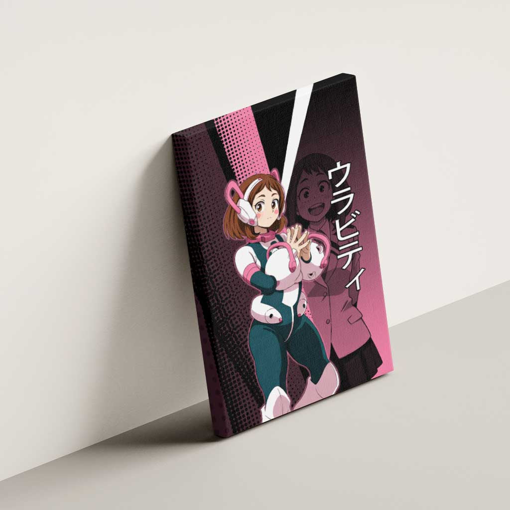 Ochaco Uraraka Uravity Canvas Wall Art Japanese Comic Book Style