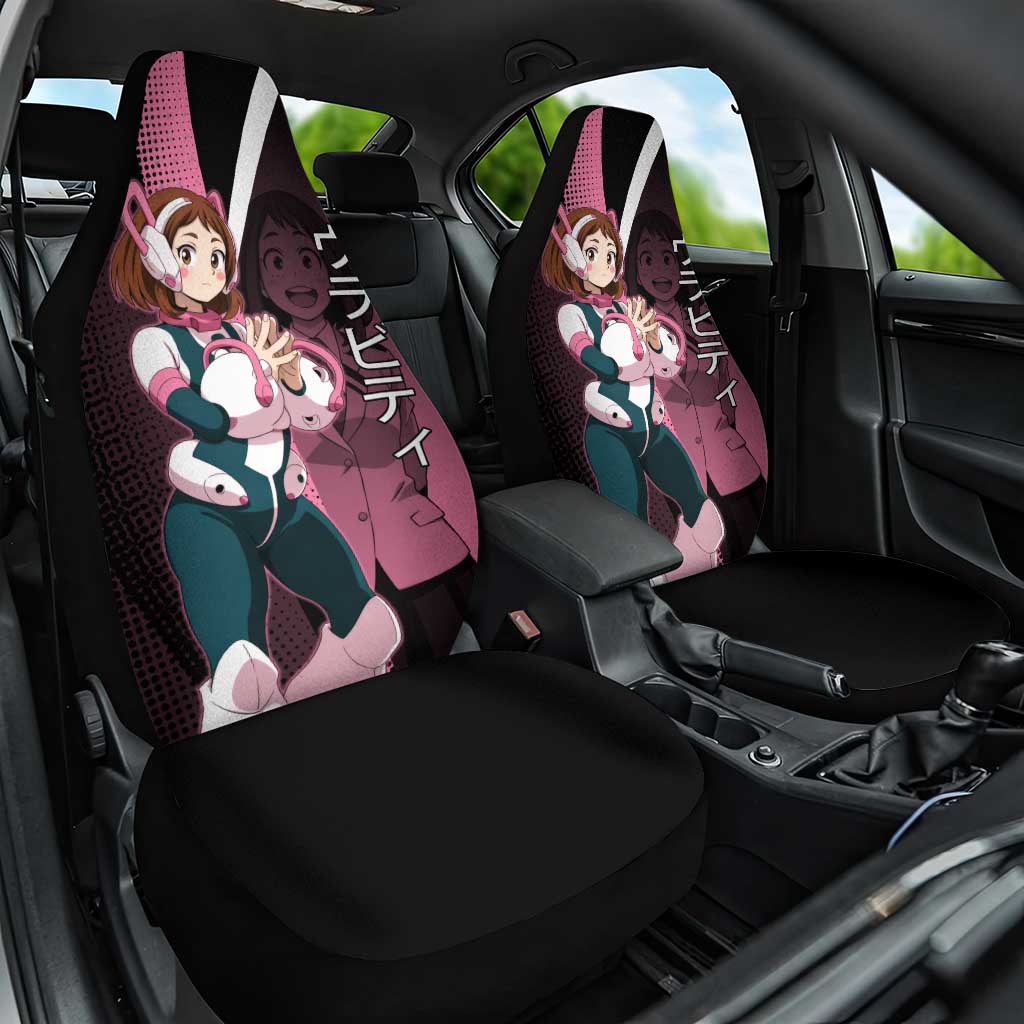 Ochaco Uraraka Uravity Car Seat Cover Japanese Comic Book Style