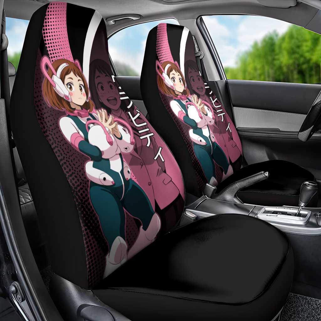 Ochaco Uraraka Uravity Car Seat Cover Japanese Comic Book Style