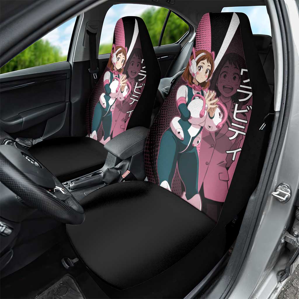 Ochaco Uraraka Uravity Car Seat Cover Japanese Comic Book Style