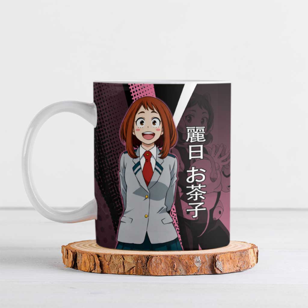 Ochaco Uraraka Uravity Ceramic Mug Japanese Comic Book Style