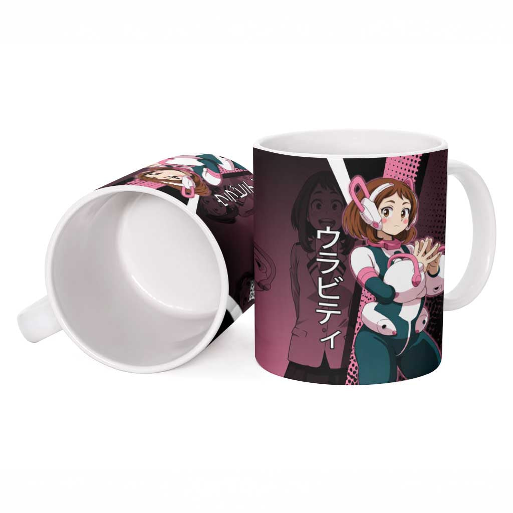 Ochaco Uraraka Uravity Ceramic Mug Japanese Comic Book Style