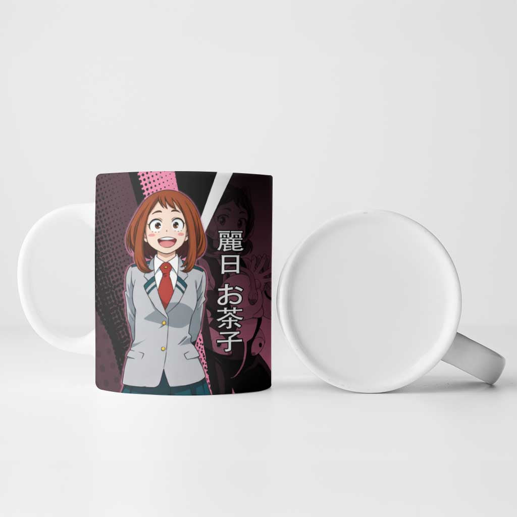 Ochaco Uraraka Uravity Ceramic Mug Japanese Comic Book Style