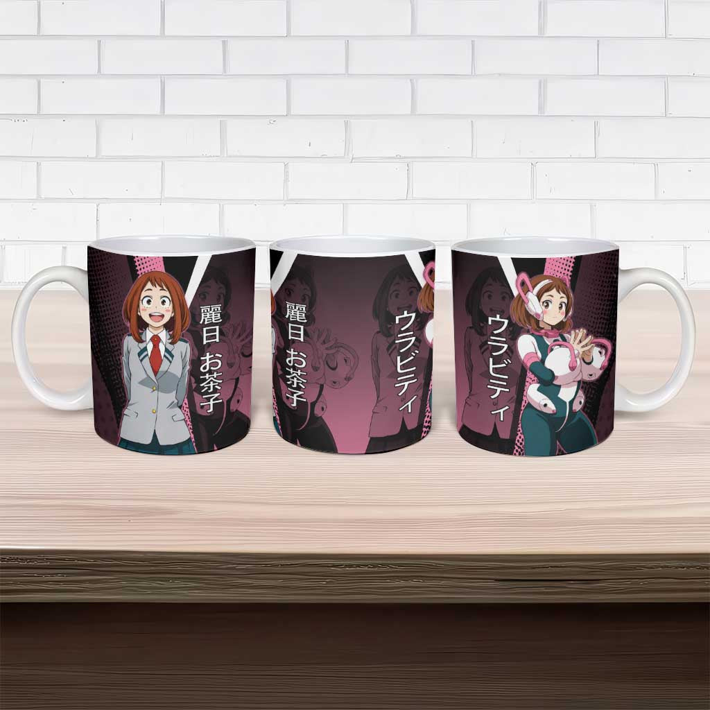 Ochaco Uraraka Uravity Ceramic Mug Japanese Comic Book Style