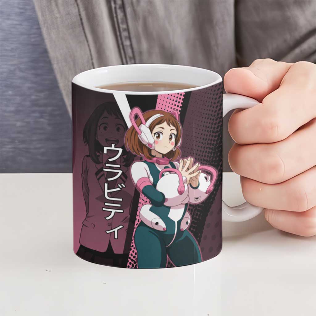 Ochaco Uraraka Uravity Ceramic Mug Japanese Comic Book Style