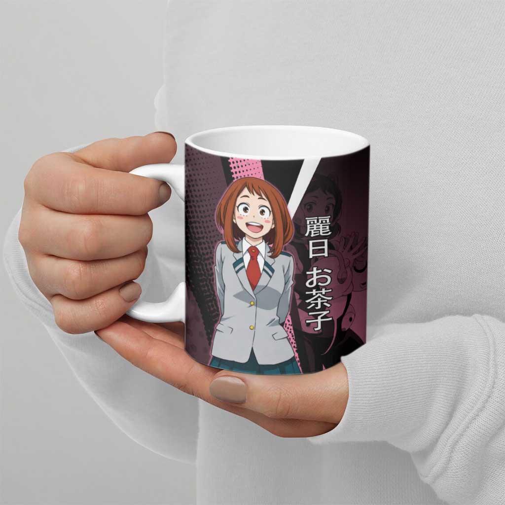 Ochaco Uraraka Uravity Ceramic Mug Japanese Comic Book Style