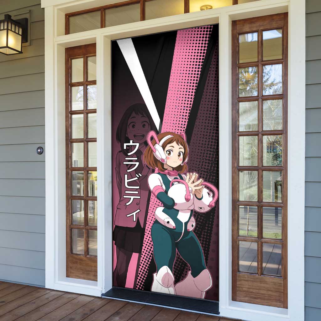 Ochaco Uraraka Uravity Door Cover Japanese Comic Book Style