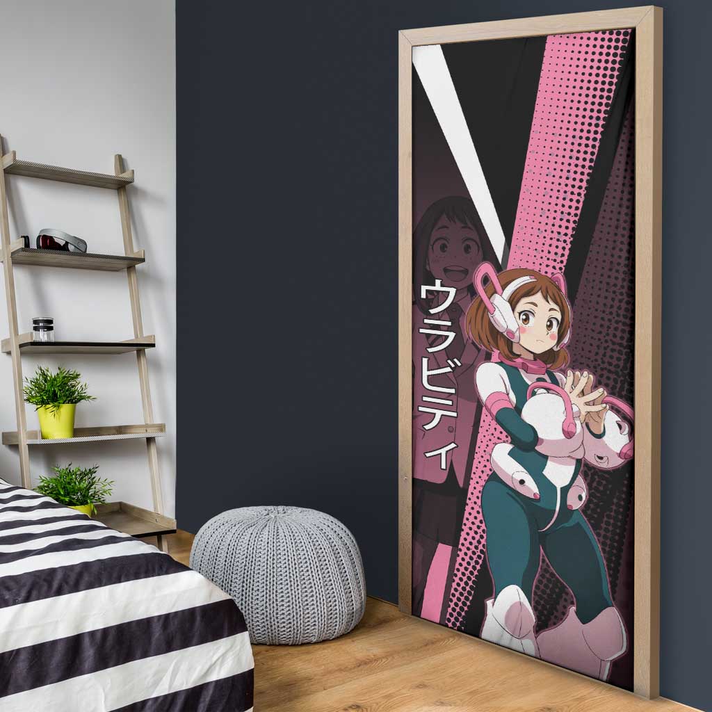 Ochaco Uraraka Uravity Door Cover Japanese Comic Book Style